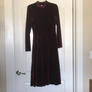 Velvet Long Sleeve Piper & Scoot Dress